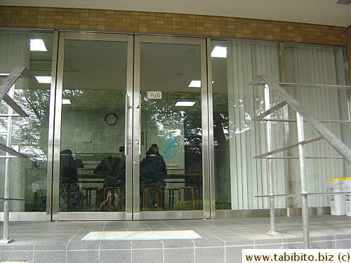 Visa application office at top of the stairs