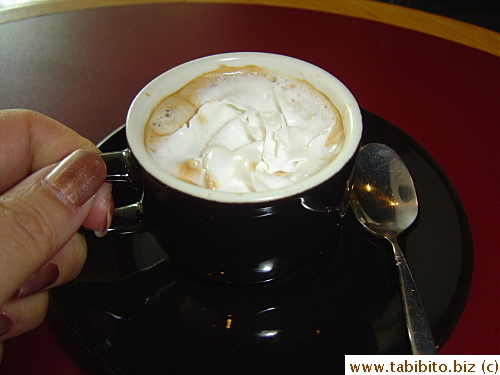 Small cup of Espresso con panna HK$15/US$2