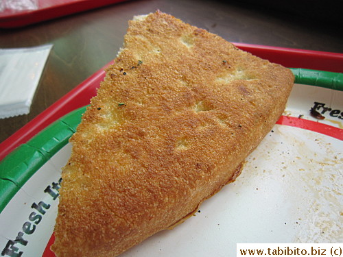 Same crispy chewy crust, bottom AND top, yum!
