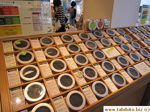 Every tea can be sniffed before purchase