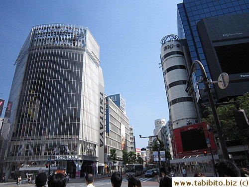 Ichiran is located on this road from the big intersection outside Shibuya Station.  Pass Tsutaya and Seibu Department Store on the left,