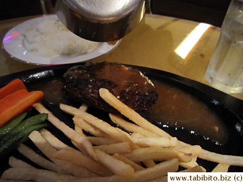 Besides the fries, it also came with rice or bread.  Japanese people like their carb!