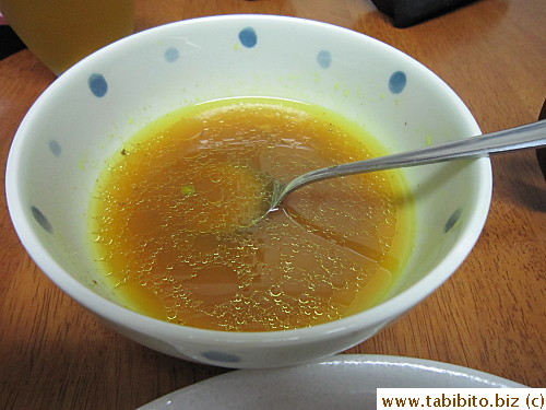 Juice collected after steaming becomes jus to pour over rice and the chicken