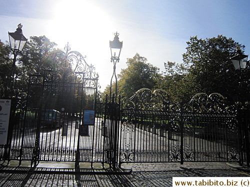 Leaving the Observatory, we walked past this gate