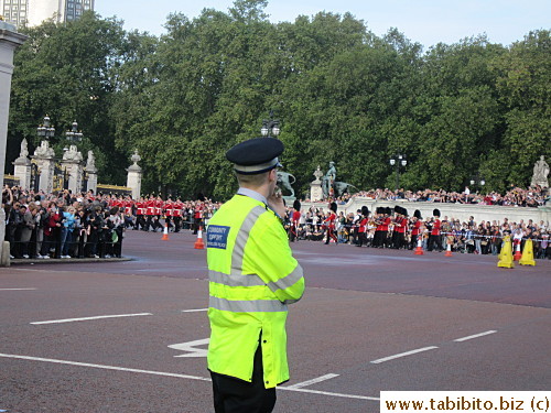 Police to control the crowd (how come there were Guards ahead?  Did the show already start before we arrived?)