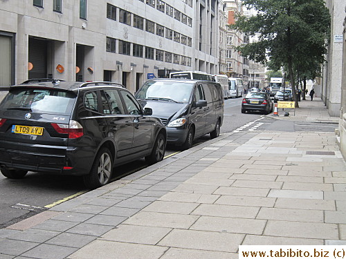 Parked cars kissing is common (in Sydney you get a ticket for parking the wrong way)