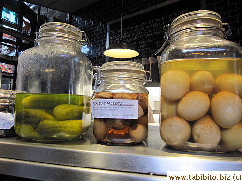 Typical accompaniment with fish & chip, but I heard that even locals don't like pickled eggs that much