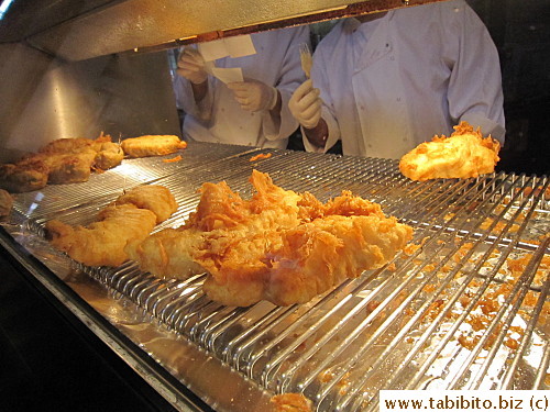 Fried cod waiting to be eaten