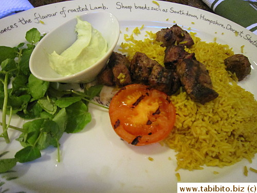 KL ate quite a bit of lamb on this trip