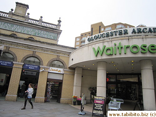 Shopping arcade next to the station