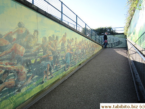 up the ramp to the path to see the stones