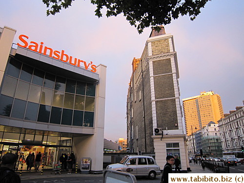 The golden tall building on the right is Holiday Inn