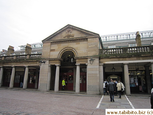 Most tourists begin their shopping/touring at the Covent Garden Market