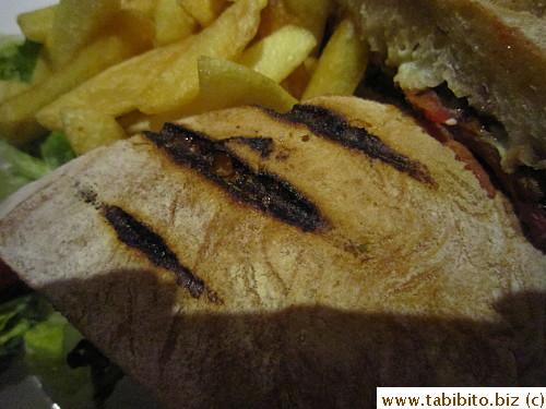 The chargrilled ciabatta is actually not such a great idea, it makes the whole sandwich taste burnt