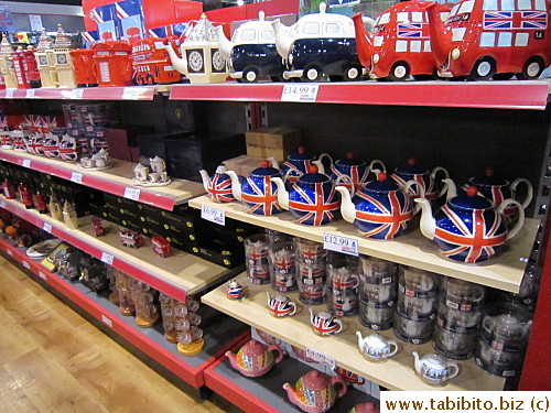 Many merchandises bear the English flag