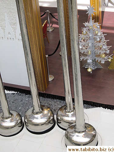 This picture can't capture the water cascading down the poles