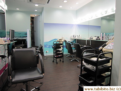 The hair salon where C had her haircut
