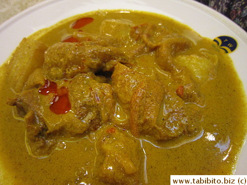 C had wanted the lamb curry but changed her mind to beef