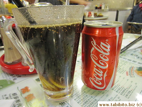 I stuck with Coke and lemon
