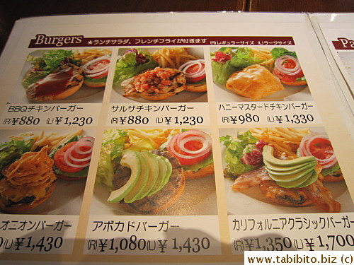 Only six types of burgers on the menu now and most of them are chicken >_