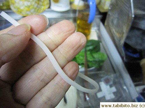Feels like rubber band uncooked