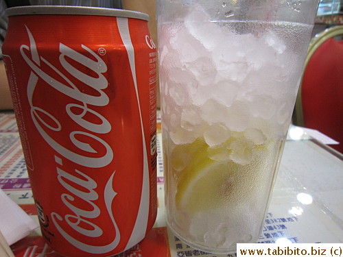 Coke with lemon HK$15/US$2
