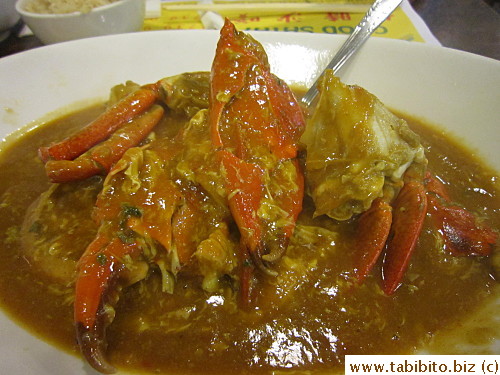 Singapore Chili Crab (one) HK$90/US$11.3