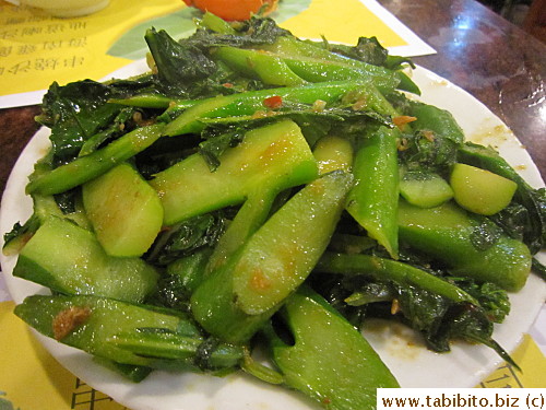 Malaysian style stirfried Chinese broccoli HK$30/US$4