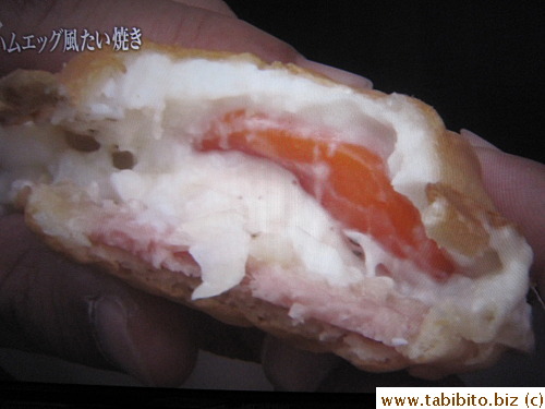 Oozing egg yolk