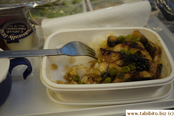 Grilled eel on the plane