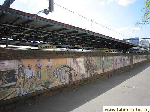 One of the walls bordering Central Station