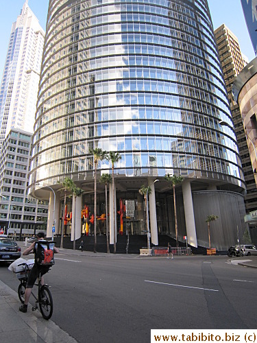 A courier in the Central Business District