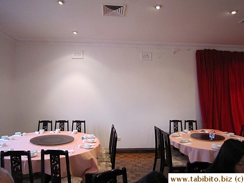 High ceiling in upstairs dining room