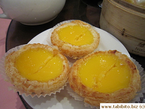Flaky egg tarts were nice