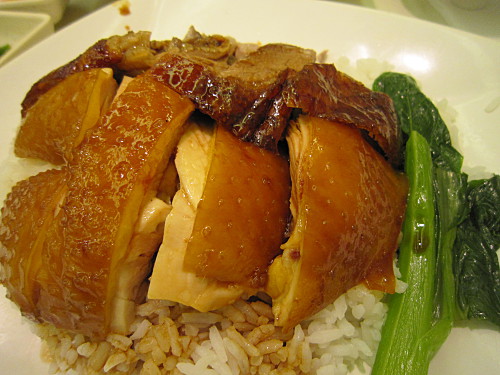 We both went for the Double Choices Roast Meat sets HK$56/US$7 Here it was soy sauce chicken and roast goose