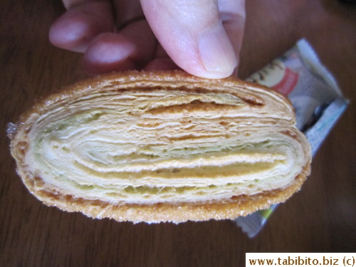 Flaky and tastes like melon