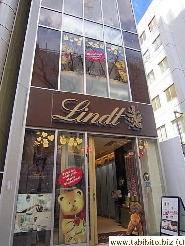 Lindt in Shibuya is three stories high