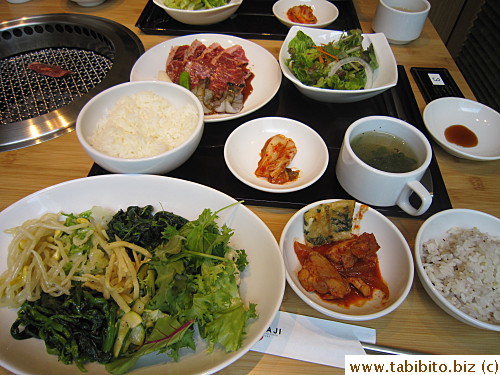 We didn't know the sets came with rice, that's why we went to get rice from the buffet beforehand.  Well, the server kept urging us to get 