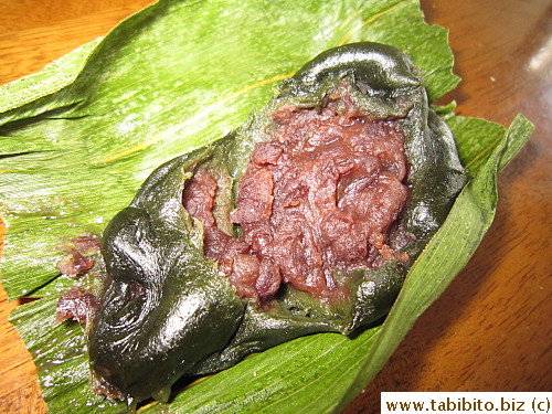 Very sweet red bean paste inside