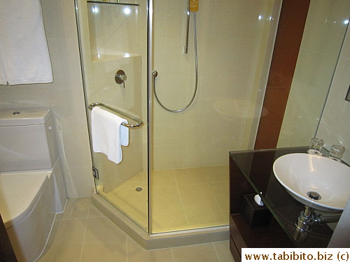 The shower is easily big enough for two people