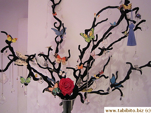 Crystal and butterflies tree