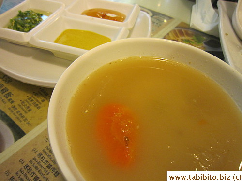 Housemade Chinese soup came with KL's set