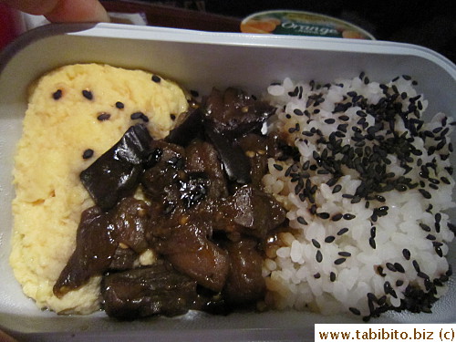 The egg with smoked salmon was so-so but the stewed eggplant was way too sweet