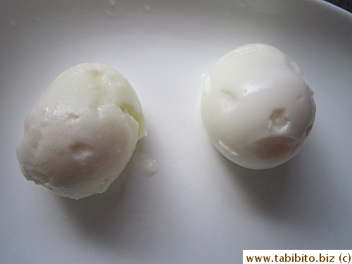 Eggs cooked this way don't peel well