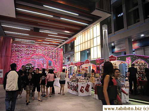 Christmasy stuff inside Orchard Central