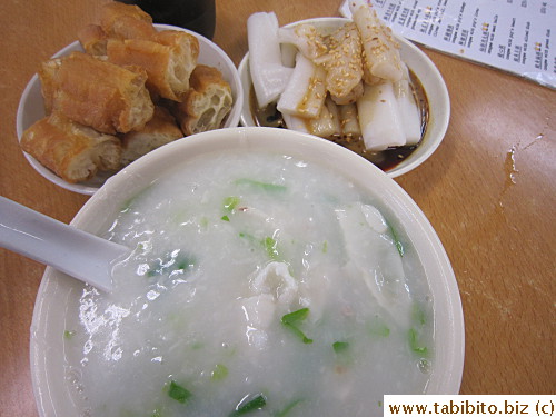 Mui Kee fish congee lunch, all three things were as good as ever