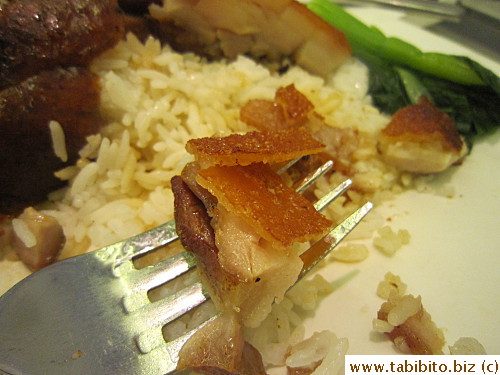 Beautiful crispy skin on the suckling pig