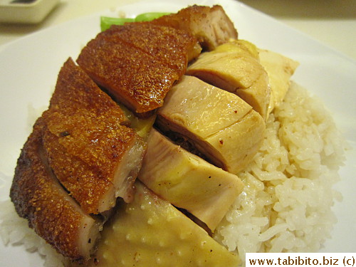 KL and I ate at Tai Hing one day.  This was Suckling pig/steamed chicken combo set 
