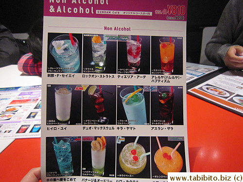 Blue color drinks...