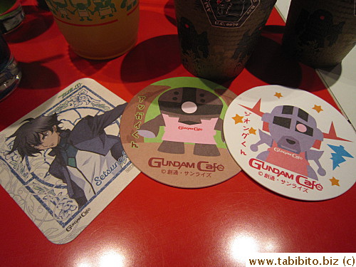 Some drinks came with coasters